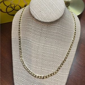 Gold Figaro Chain Necklace - Polished Gold Tone